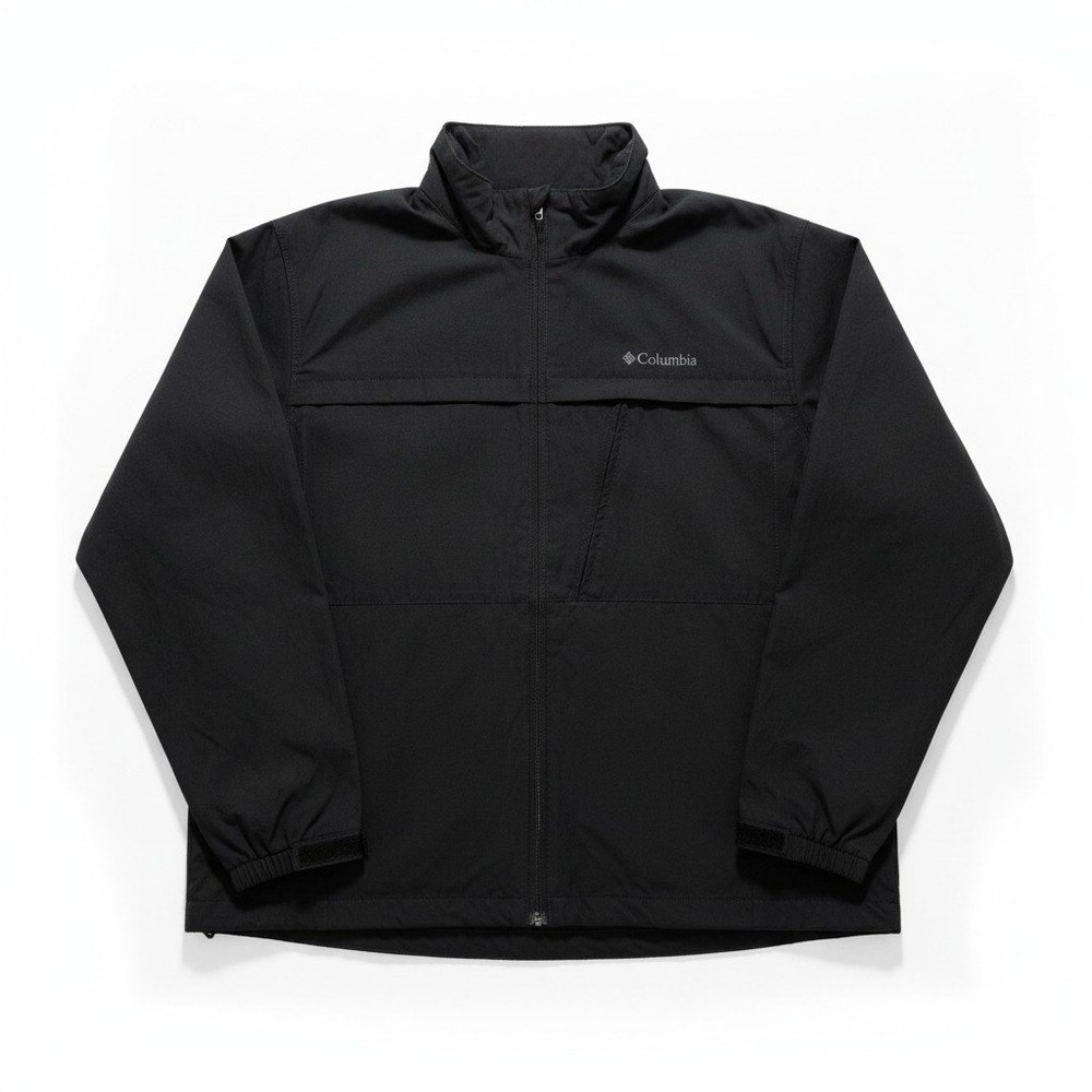 Columbia XXL Black Full Zip Windbreaker Jacket Athleisure Casual Mens